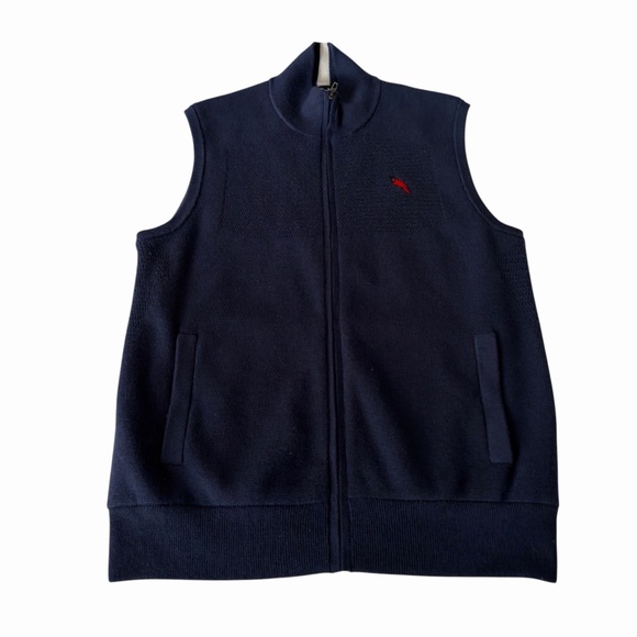 Ralph Lauren RLX Golf Vest Blue Navy Blue Striped Mens Size Medium M - Picture 1 of 9